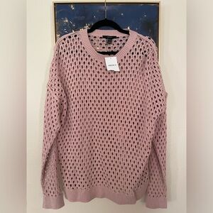 FOREVER 21 , NWT, Pink sweater, fish-net like material!